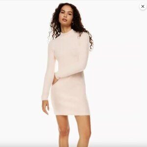 Aritzia Sunday Best Fuzzy Mockneck Bodycon Dress